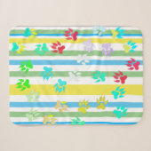 Funky Stripes Lines Lion's Paws Marks Blanket Sherpadecke (Vorderseite (Horizontal))
