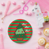 Funky Stripes und Weihnachtsbaum Pappteller (Party)