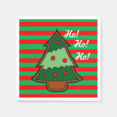 Funky Stripes und Weihnachtsbaum Serviette (Vorderseite)