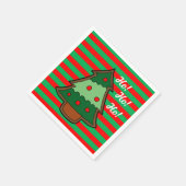 Funky Stripes und Weihnachtsbaum Serviette (Ecke)
