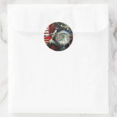 Funky Stylish Red Motorrad Motorrad Sticker (Tasche)