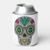 Funky Sugar Skull Design Boho Liebe Dosenkühler (Kanne Vorderseite)