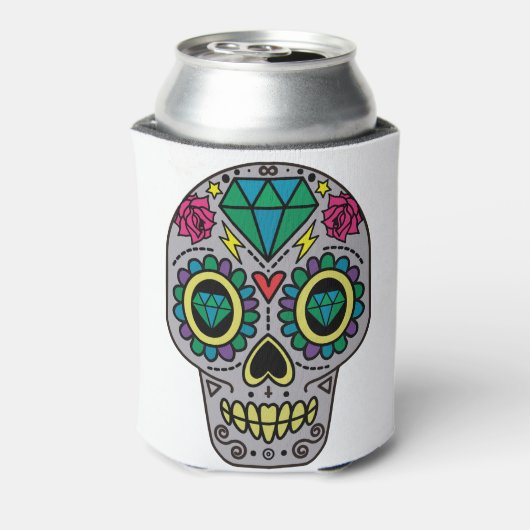 Funky Sugar Skull Design Boho Liebe Dosenkühler (Kanne Rückseite)
