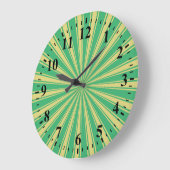 Funky Sun Rays Retro Stripes #5 Große Wanduhr (Winkel)