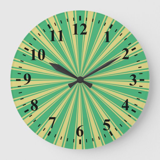 Funky Sun Rays Retro Stripes #5 Große Wanduhr (Vorderseite)