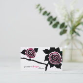 Funky Sunflower Business Cards Visitenkarte (Stehend Vorderseite)