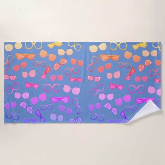 Funky Sunglasses Pattern Strandtuch (Vorderseite)