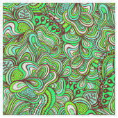 Funky Swirled Abstrakt Green Stoff (Nahaufnahme)