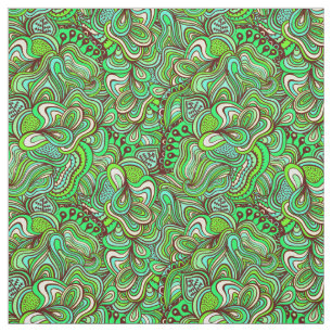 Funky Swirled Abstrakt Green Stoff