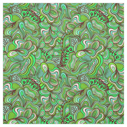 Funky Swirled Abstrakt Green Stoff (Muster)