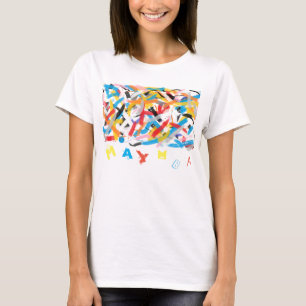 Funky T - Shirt mit zufälligen Buchstaben MAYMBA