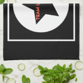 Funky Teamleiter Star Black und White Geschirrtuch (Gefaltet)