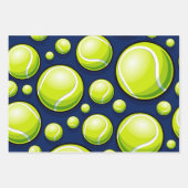 Funky Tennis Gabe Ball Athletic Patterns Cool Spor Geschenkpapier Set (Vorderseite 3)