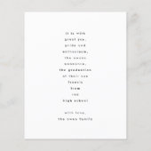 Funky Text GRAD Foto Class of 2025 Ankündigung (Rückseite)