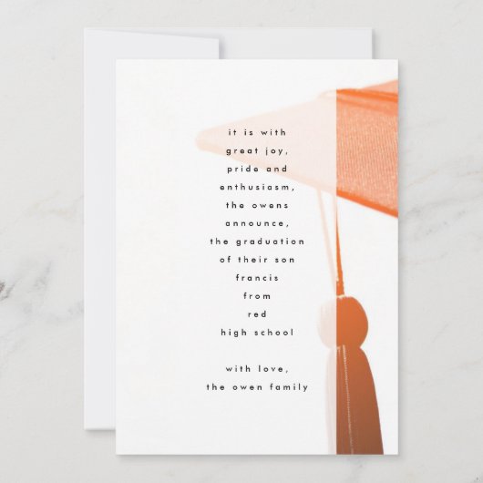 Funky Text GRAD mit Foto | Klasse 2023 Ankündigung (Rückseite)