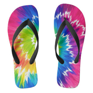 Funky Tie Dye Schlappen Badesandalen