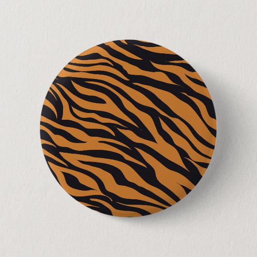Funky Tiger Stripes Wild Animal Patterns Geschenke Button (Vorderseite)