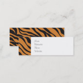 Funky Tiger Stripes Wild Animal Patterns Geschenke Mini Visitenkarte (Vorne/Hinten)