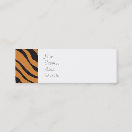 Funky Tiger Stripes Wild Animal Patterns Geschenke Mini Visitenkarte (Vorderseite)