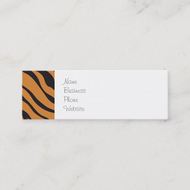 Funky Tiger Stripes Wild Animal Patterns Geschenke Mini Visitenkarte (Vorderseite)