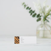 Funky Tiger Stripes Wild Animal Patterns Geschenke Mini Visitenkarte (Stehend Vorderseite)