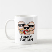 Funky Toe Jam Funny Music Pun Kaffeetasse (Links)
