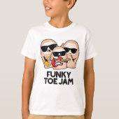 Funky Toe Jam Funny Music Pun T-Shirt (Vorderseite)