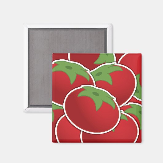 Funky Tomato Magnet (Vorderseite/Rückseite)