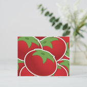 Funky Tomato Postkarte (Stehend Vorderseite)