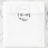 Funky Torn Paper Music Siegels Runder Aufkleber (Tasche)