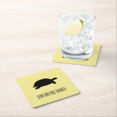 Funky Tortoise Slow and Wise Drinker Untersetzer (Vor Ort)