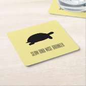 Funky Tortoise Slow and Wise Drinker Untersetzer (angewinkelt)