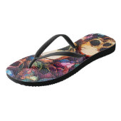 Funky Totenköpfe Badesandalen (Schrägansicht)