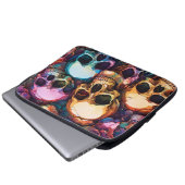 Funky Totenköpfe Laptopschutzhülle (Vorne Knopf)
