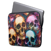 Funky Totenköpfe Laptopschutzhülle (Vorderseite Links)