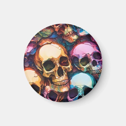 Funky Totenköpfe Magnet (Vorne)