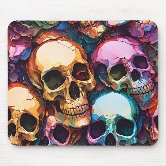 Funky Totenköpfe Mousepad (Vorne)