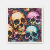 Funky Totenköpfe Serviette (Vorderseite)
