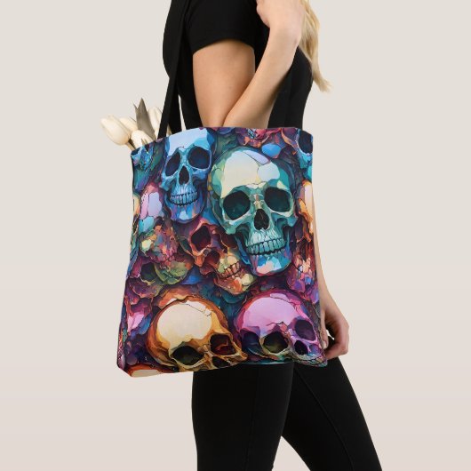 Funky Totenköpfe Tasche (Von Nahem)