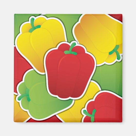 Funky Traffic light peppers Magnet (Vorne)