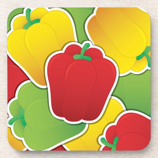 Funky Traffic light peppers Untersetzer (Vorderseite)
