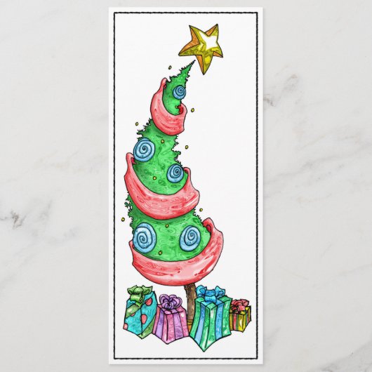 Funky Tree-Flachkarte Programm (Vorderseite)