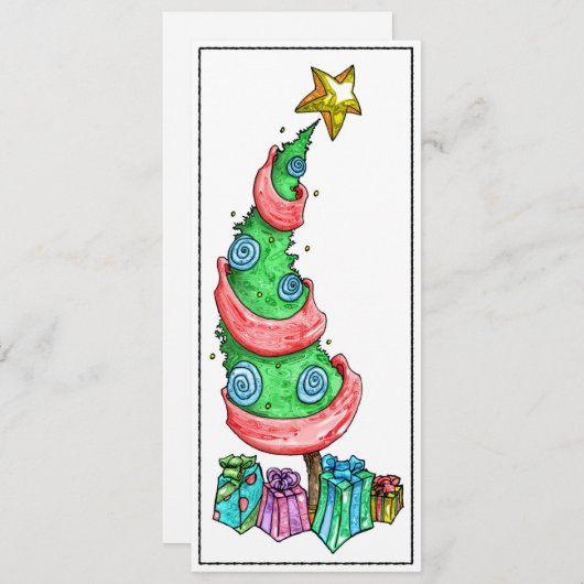 Funky Tree-Flachkarte Programm (Vorne/Hinten)