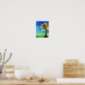 Funky Tree Of Life Acrylic Painting Poster (Küche)