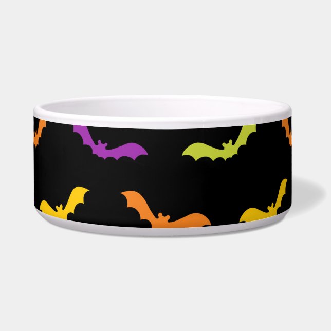 Funky Trendy Retro abstraktes Halloween-Muster Napf (Vorderseite)