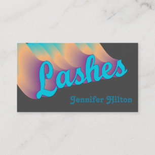Funky trendy Retro farbenfrohe Lashes Logo Visitenkarte