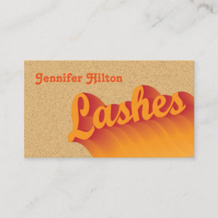 Funky trendy Retro farbenfrohe Lashes Logo Visitenkarte