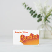 Funky trendy Retro farbenfrohe Lashes Logo Visitenkarte (Stehend Vorderseite)