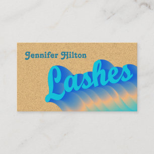 Funky trendy Retro farbenfrohe Lashes Logo Visitenkarte