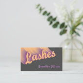 Funky trendy Retro farbenfrohe Lashes Logo Visitenkarte (Stehend Vorderseite)